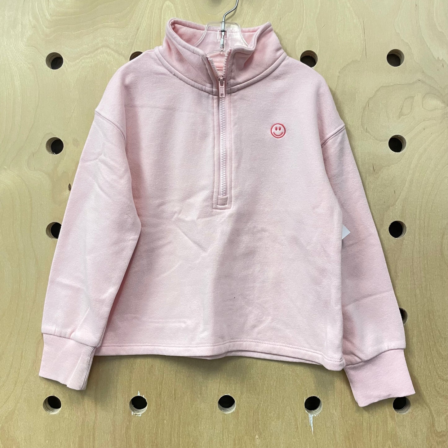 Pink Smiley 1/4 Zip Pullover