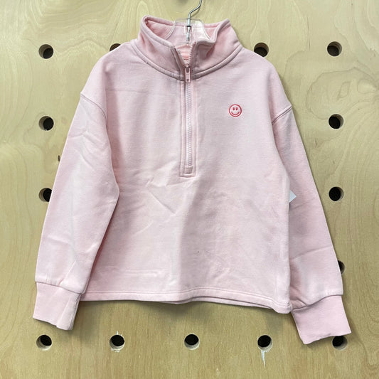 Pink Smiley 1/4 Zip Pullover