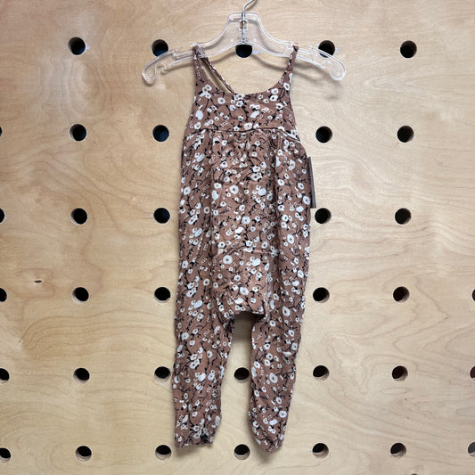 Brown Floral Romper