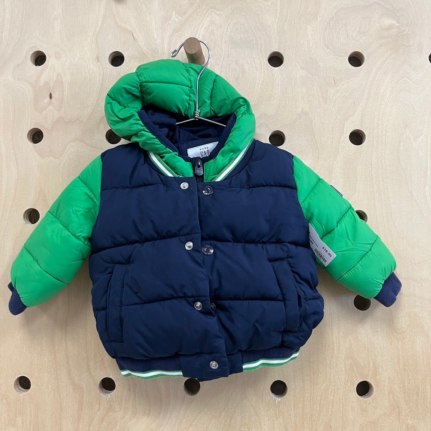 Blue & Green Puffer Jacket