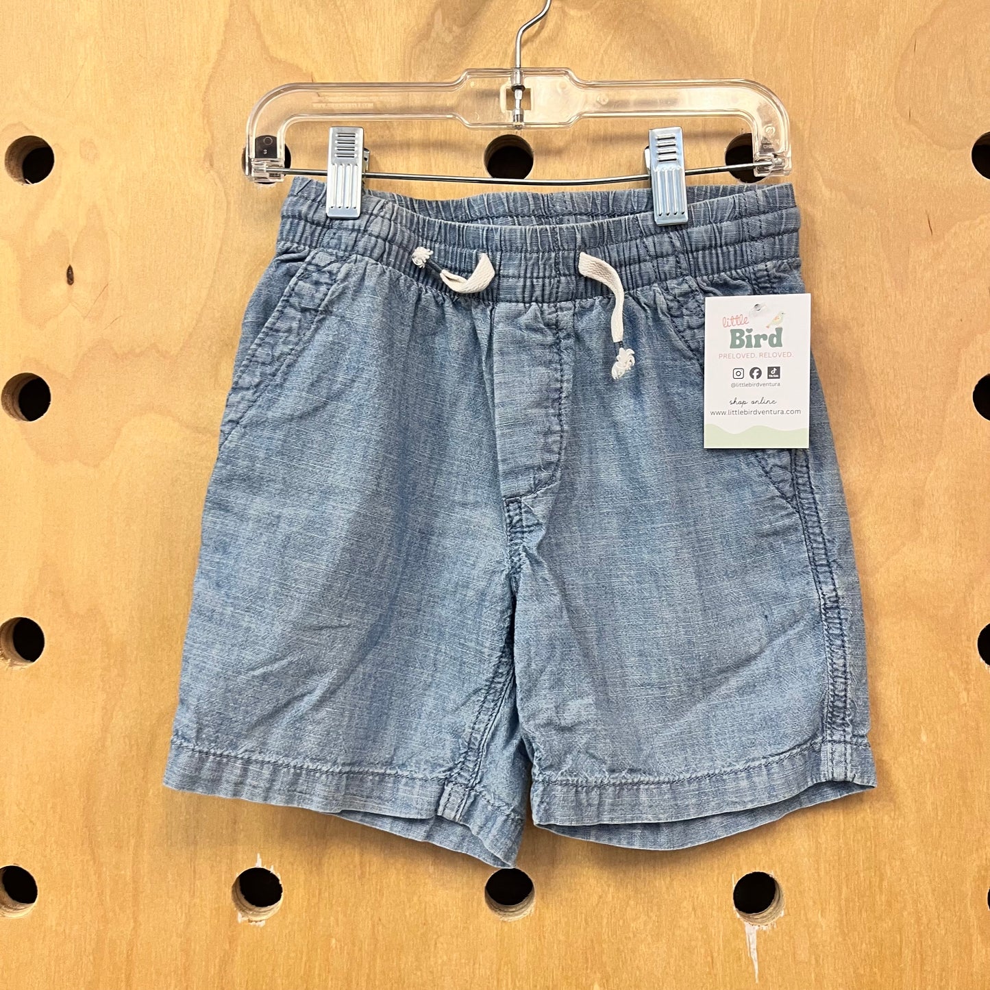Little Wash Linen Blend Drawstring Shorts