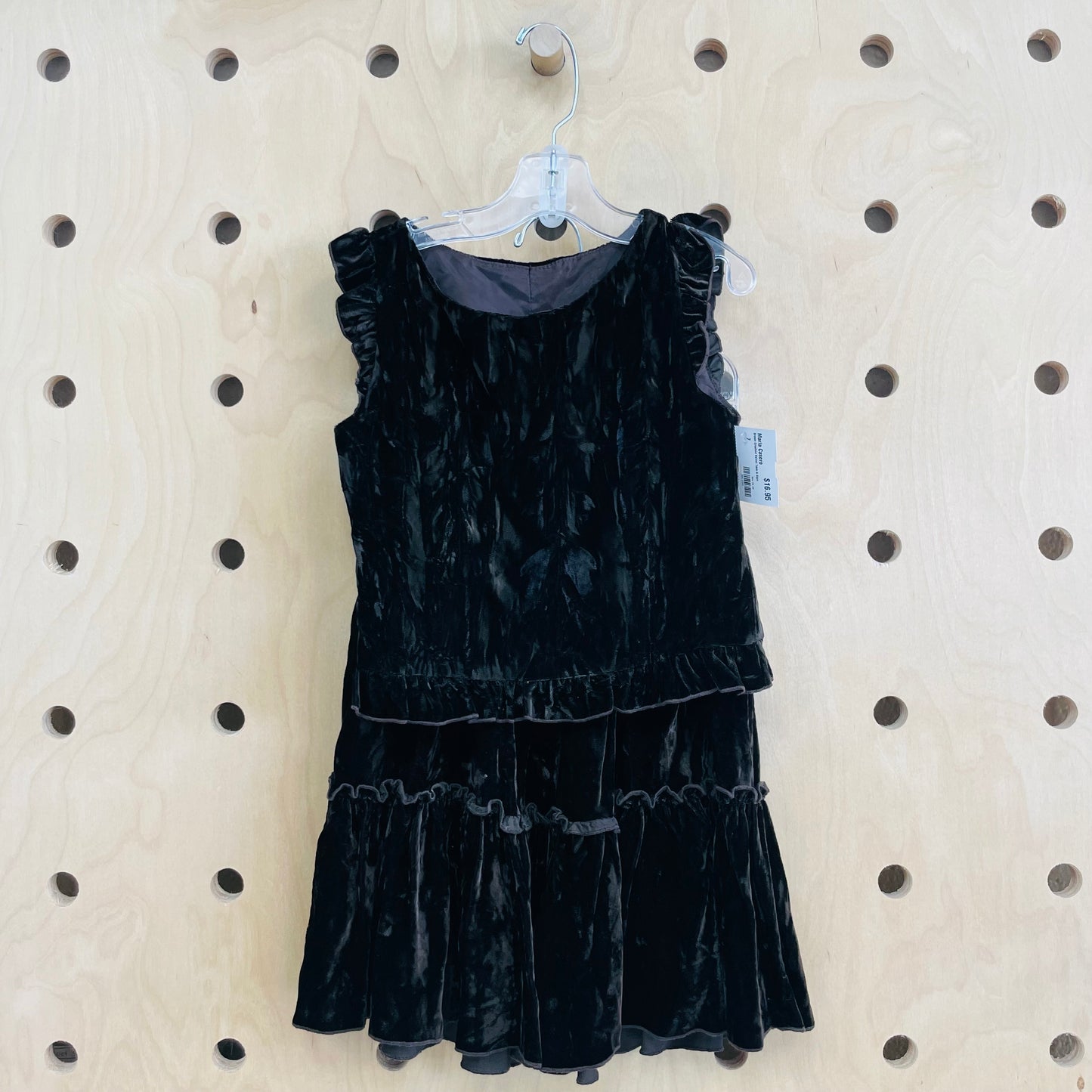 Brown Crushed Velvet Tank & Skirt