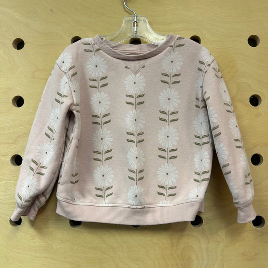 Organic Pink Floral Pullover