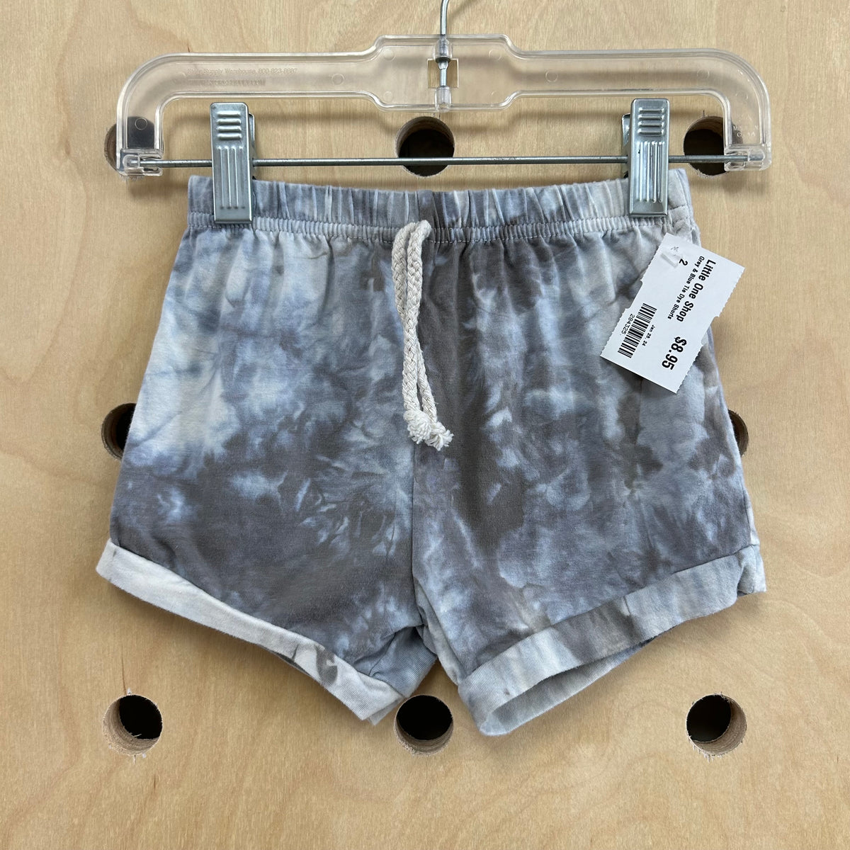 Grey & Blue Tie Dye Shorts