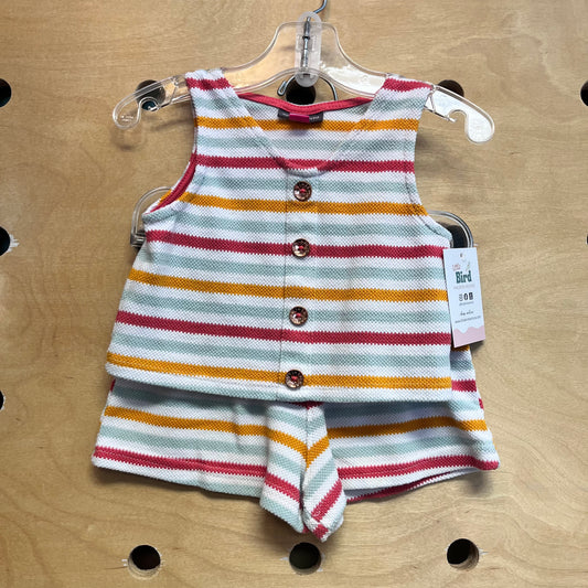 Mustard/Red Striped Outfit
