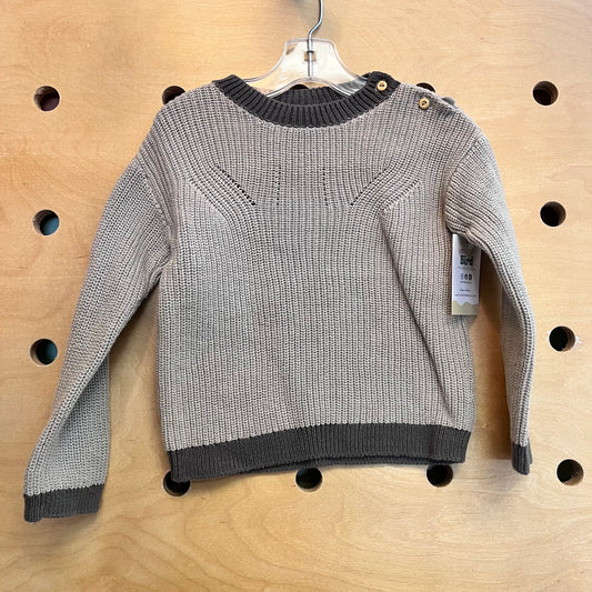 Grey/Beige Knit Sweater
