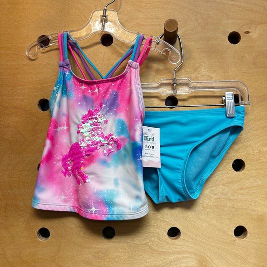 Pink Sequins Unicorn Swim Suit