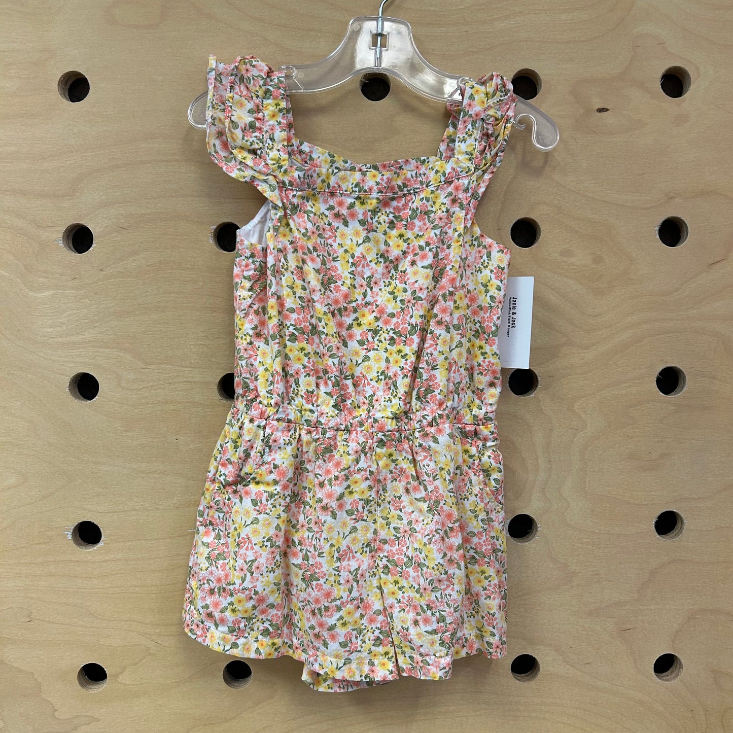 Yellow/Pink Floral Romper