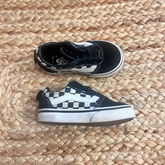 B&W Checkerboard Slip-On Skate Sneakers