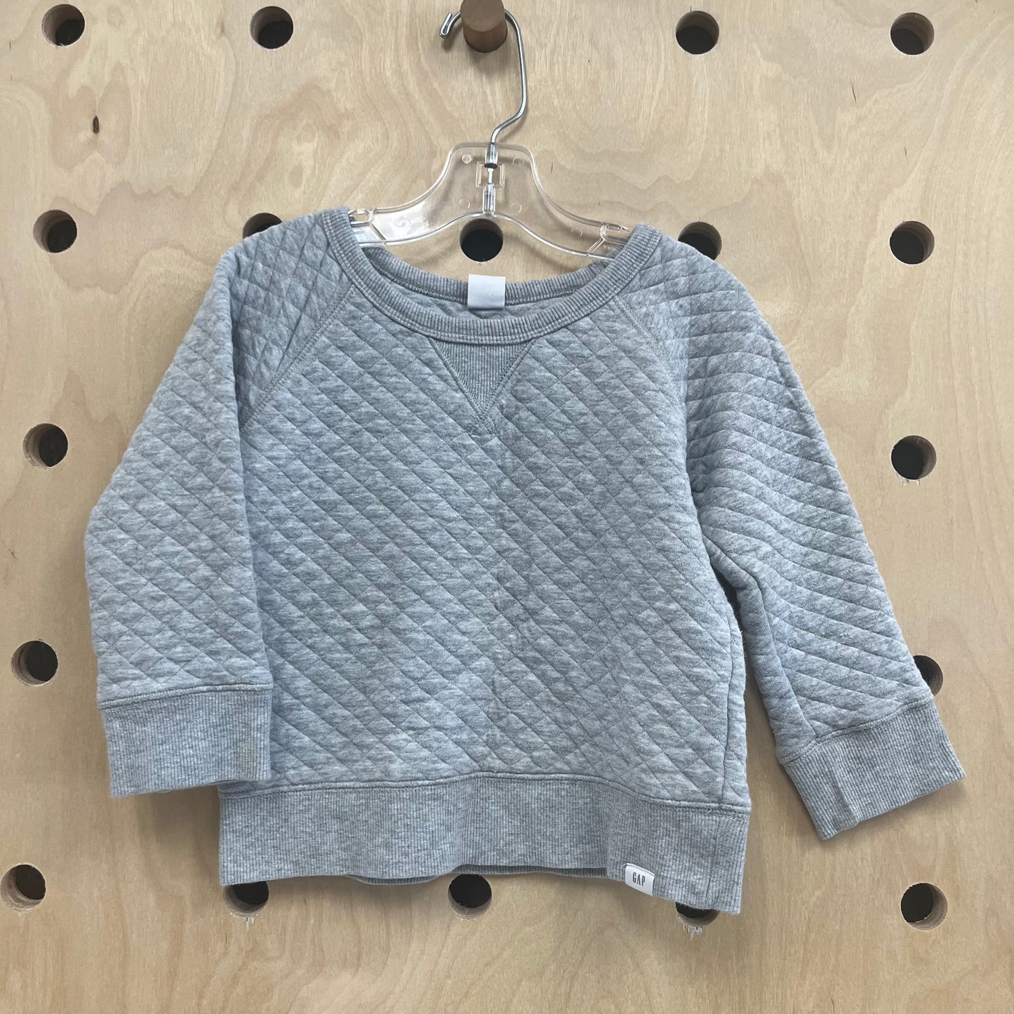 Grey Quilted Sweatshirt