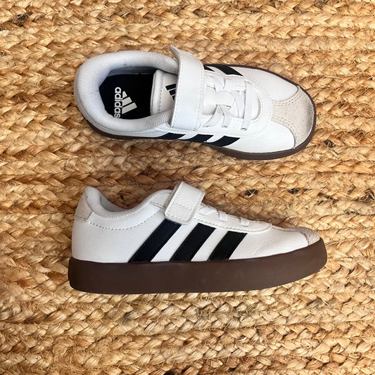 White VL Court 3.0 Velcro Sneakers