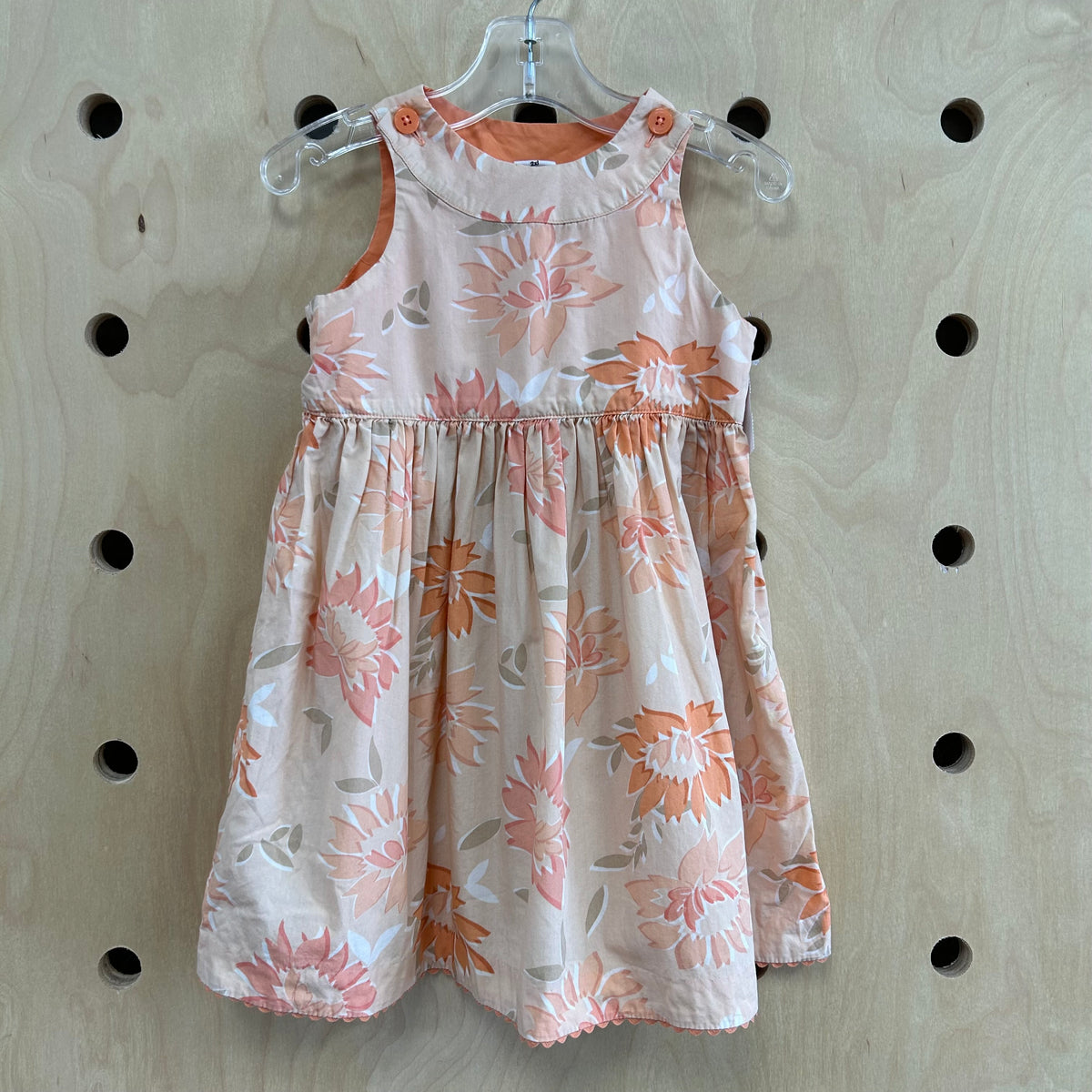 Peach Floral Dress