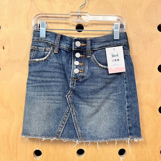 Denim Button Fly Skirt