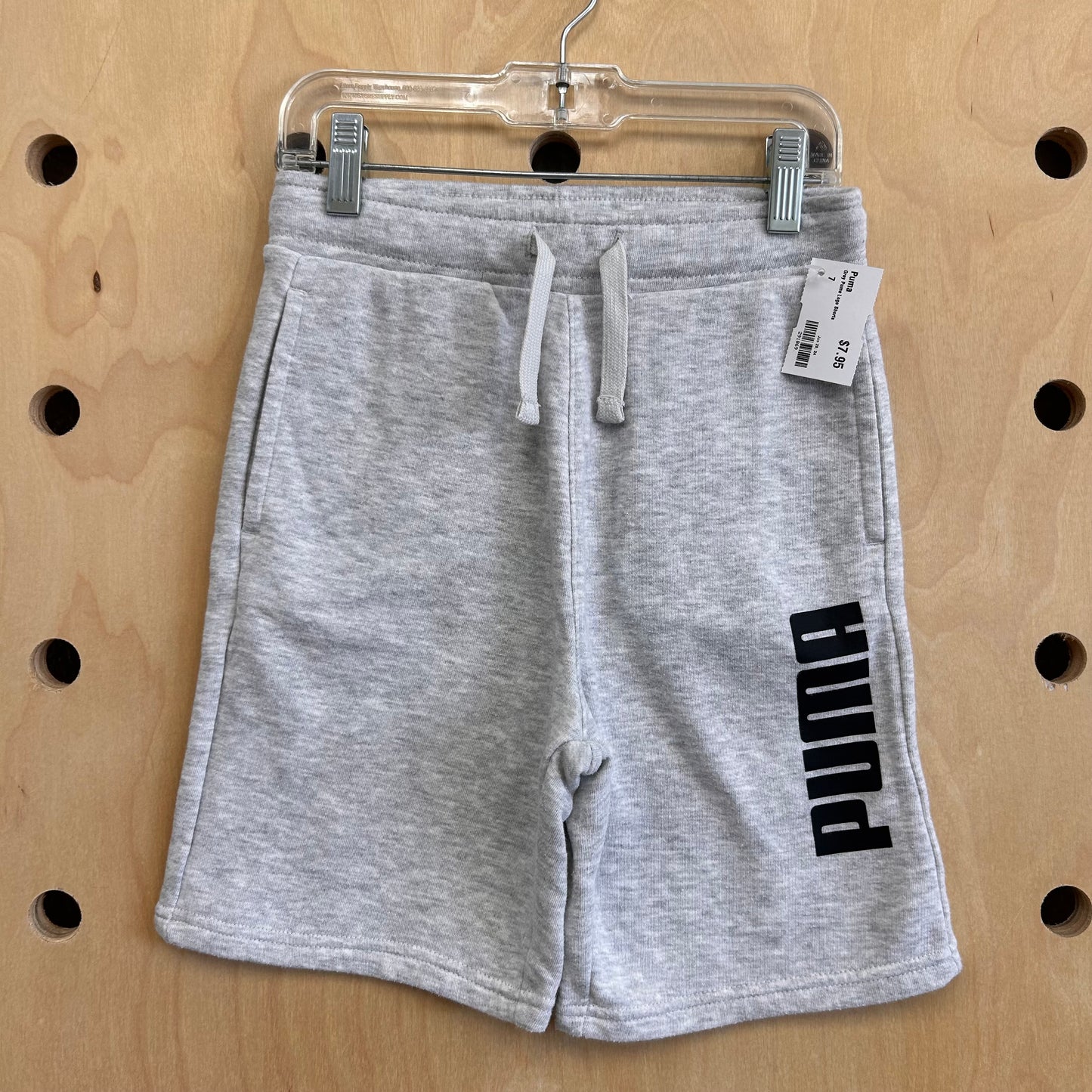 Grey Puma Logo Shorts
