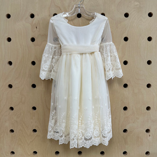 Cream Tulle Dress