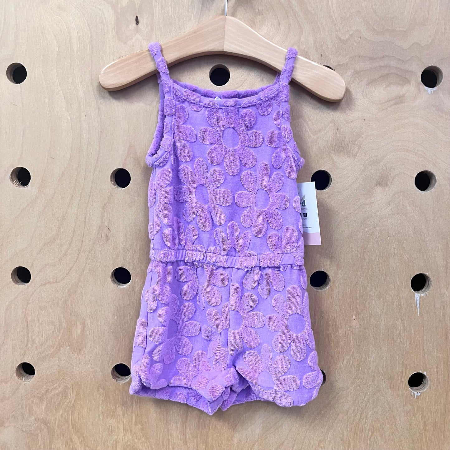 Lavender Daisy Terry Romper