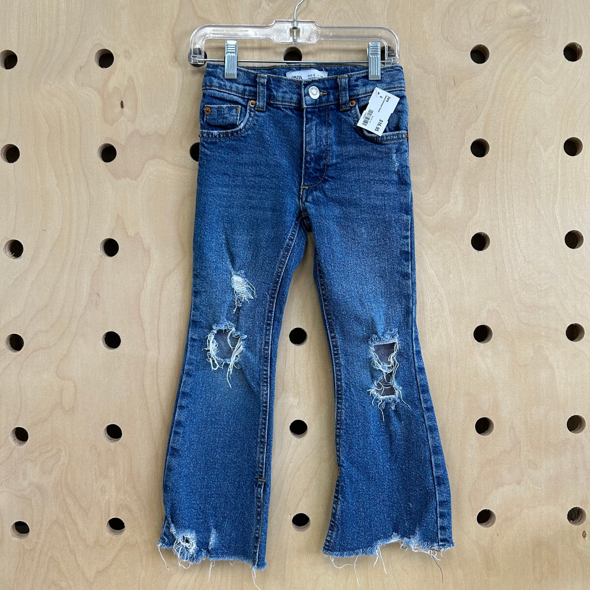 Flared Distressed Denim
