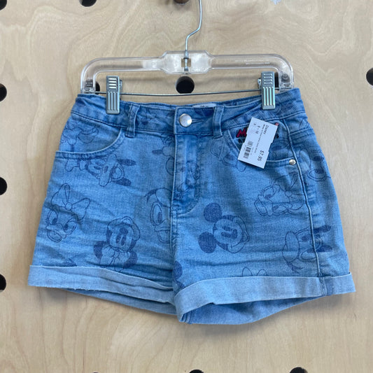 Mickey & Friend Cuffed Denim Shorts