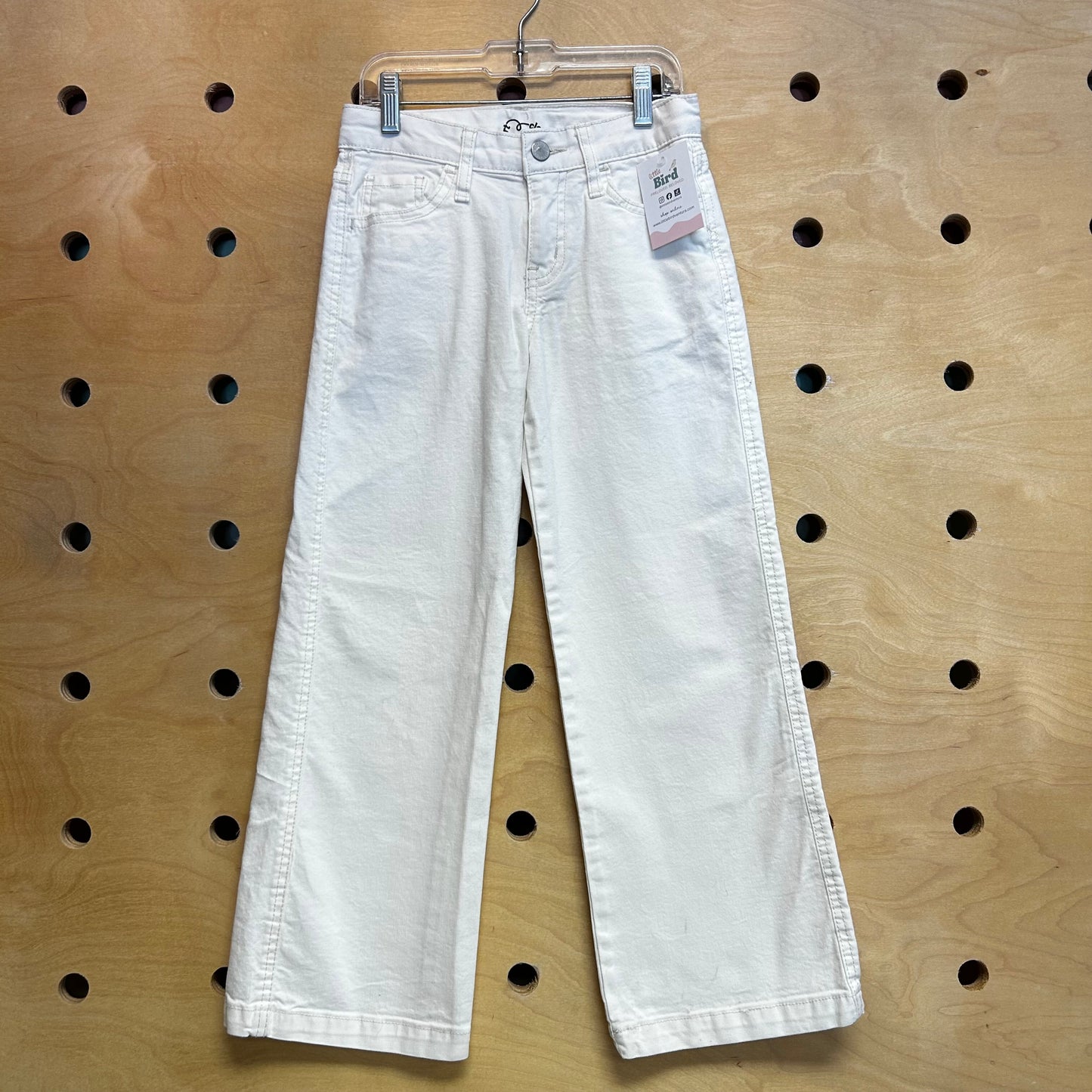 Cream Wide Leg Denim