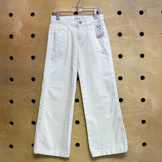 Cream Wide Leg Denim