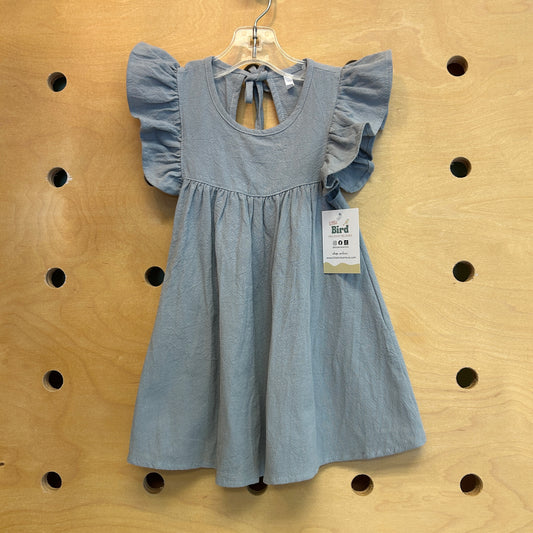 Dusty Blue Tie-Back Dress
