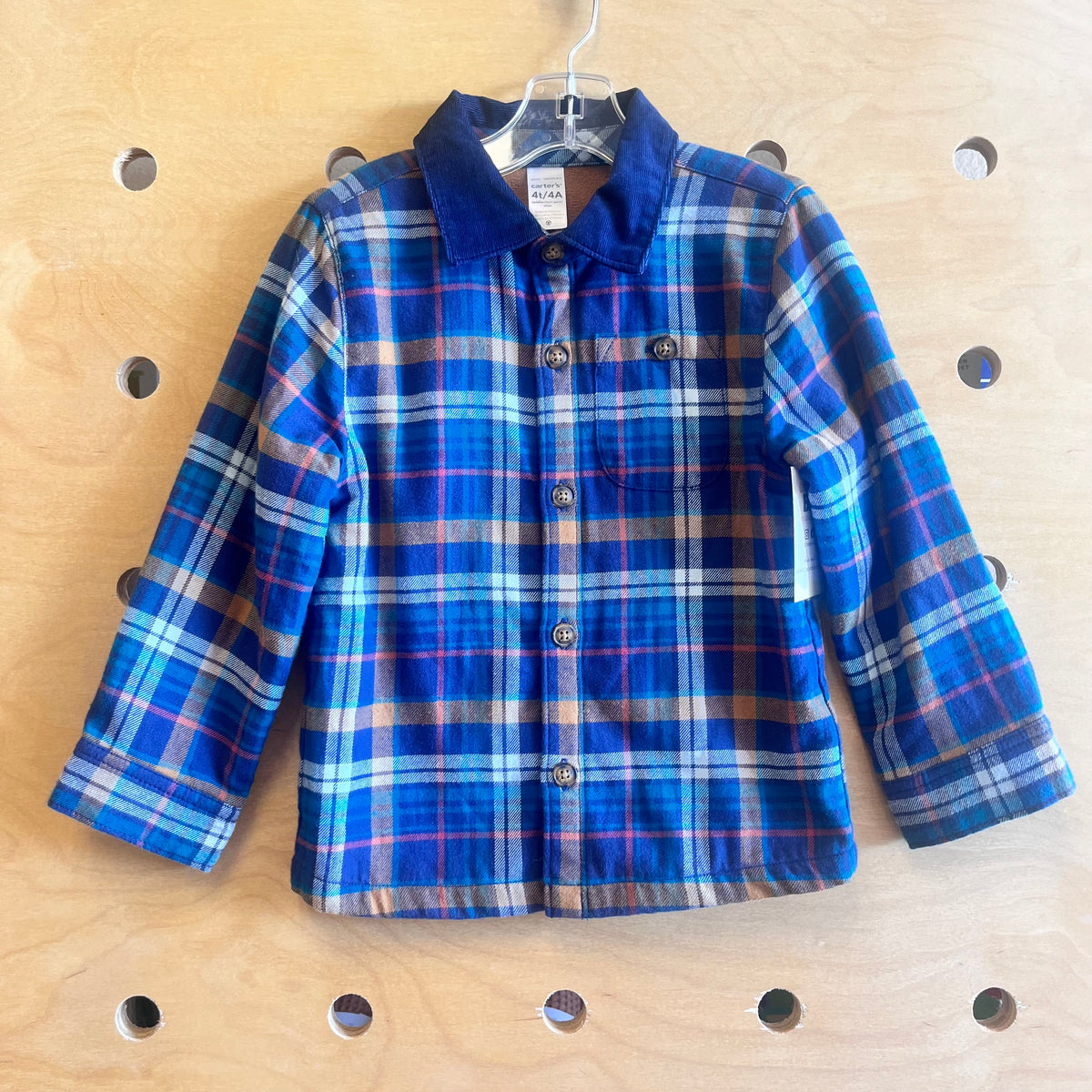 Blue Lined Flannel Shacket