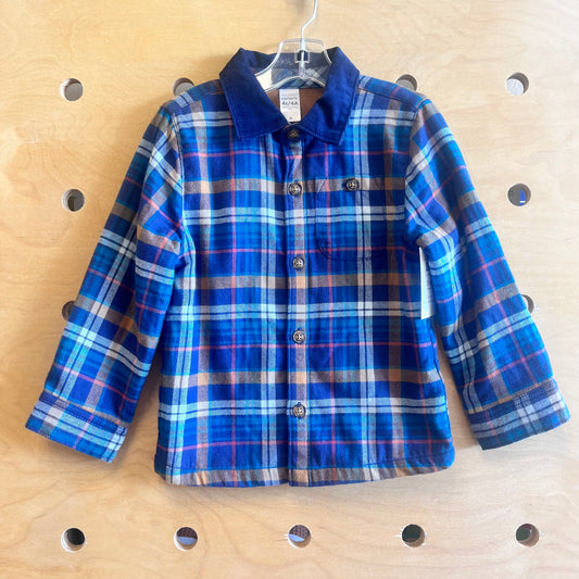 Blue Lined Flannel Shacket