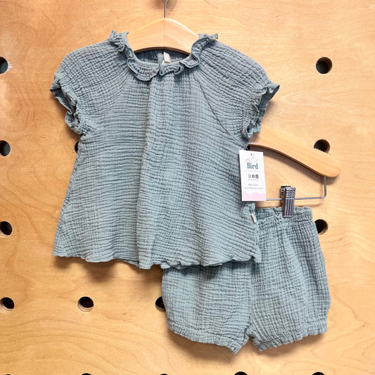 Organic Sage Green Gauze Outfit