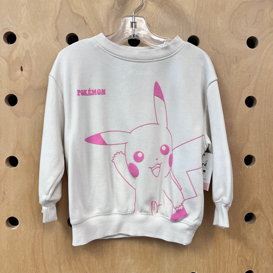 White/Pink Pokemon Pullover