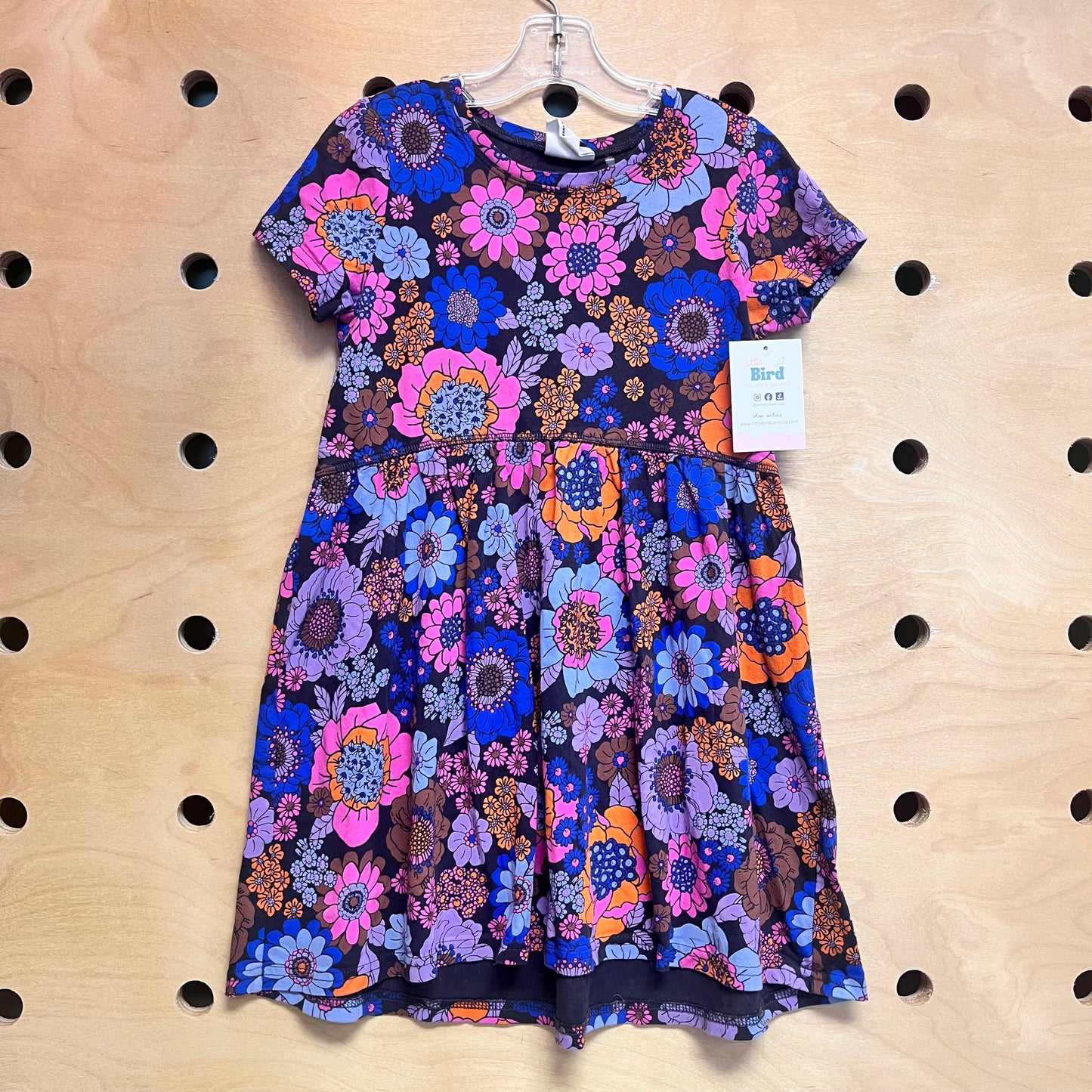 Black/Multicolor Floral Dress