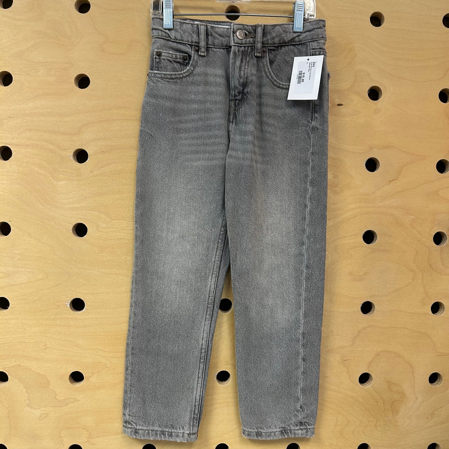 Grey Straight Leg Denim