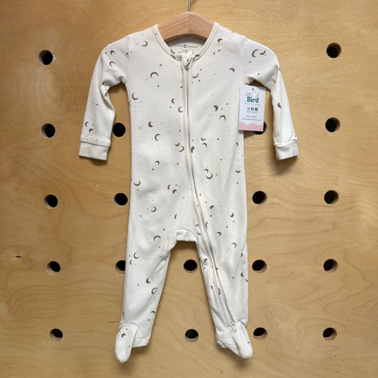 Organic White Moon/Stars Footies