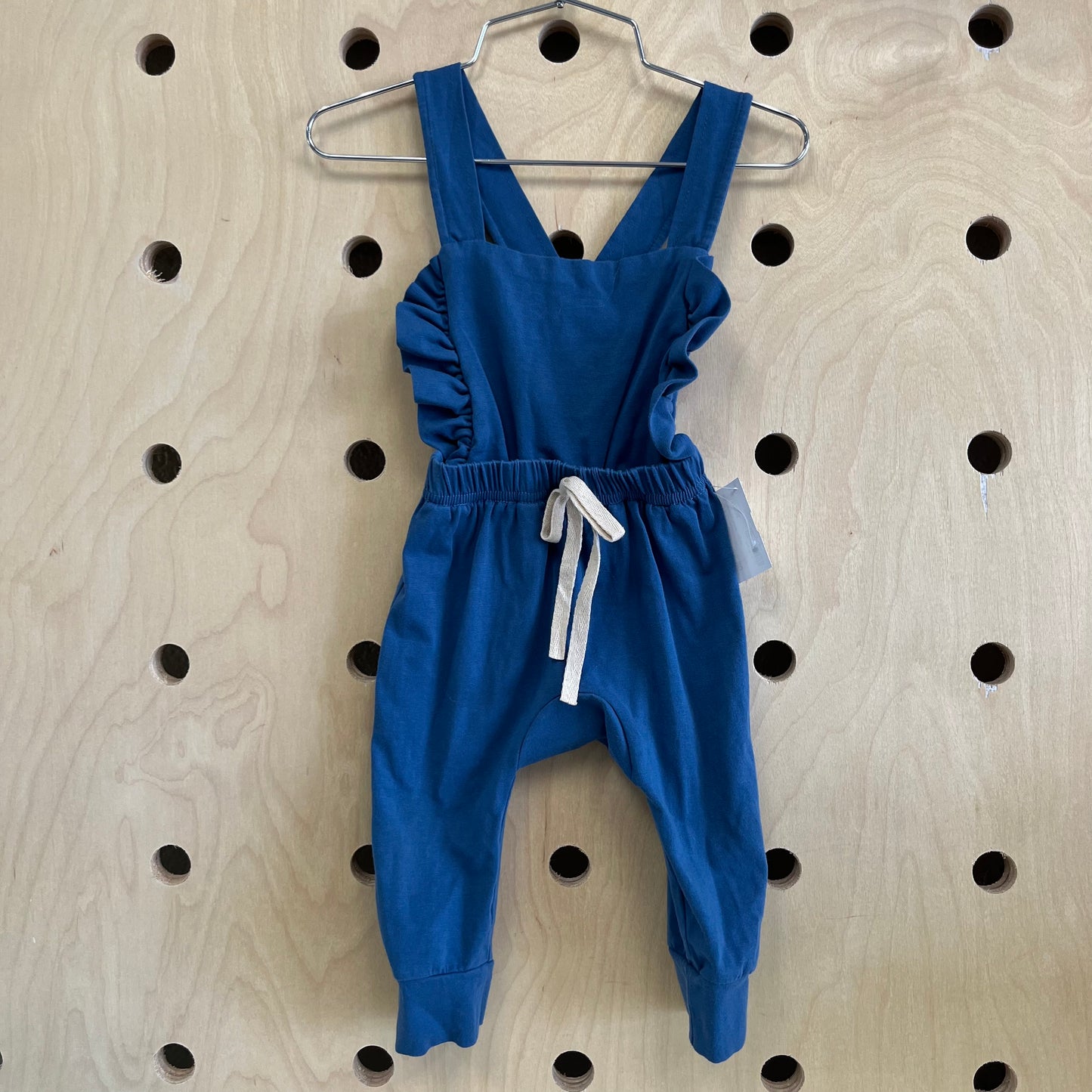 Blue Drawstring Overall Joggers