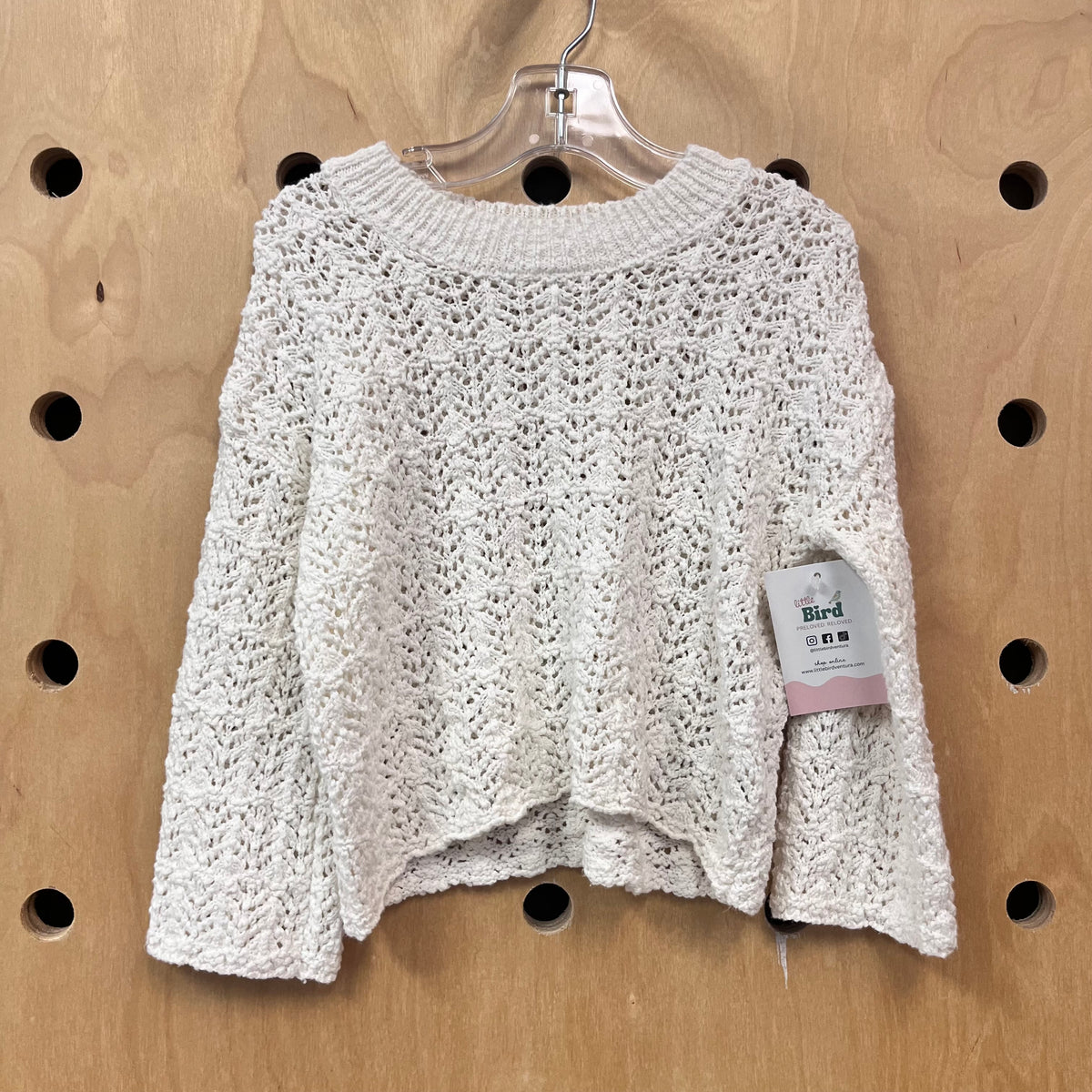 Tan Crochet Sweater