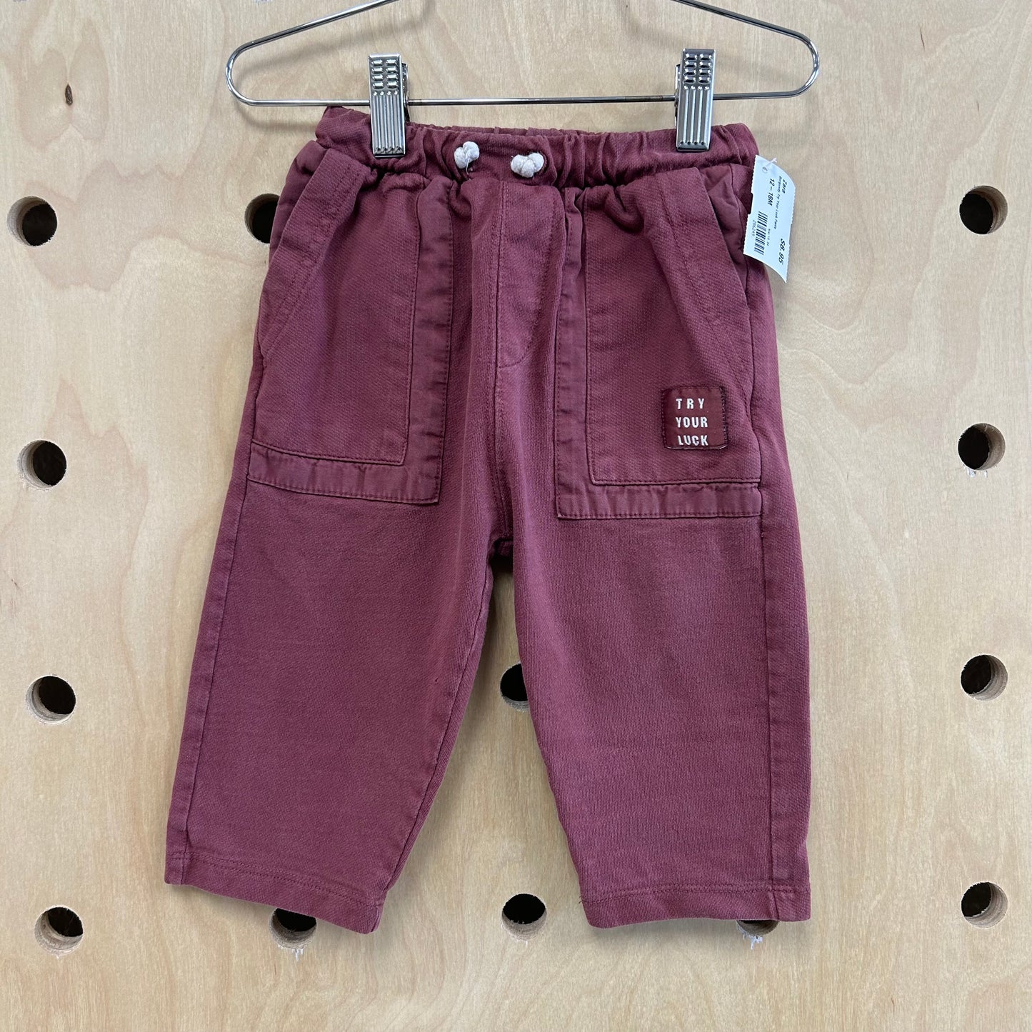 Burgundy Try Your Luck Pants