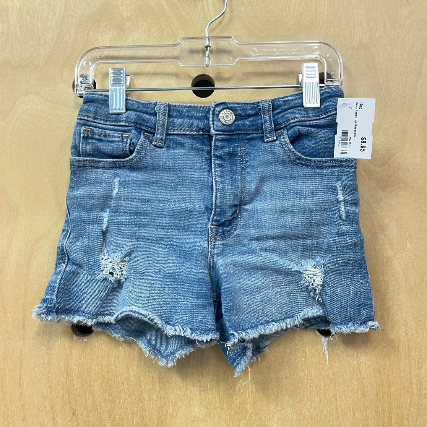 Denim Shortie High Rise Shorts
