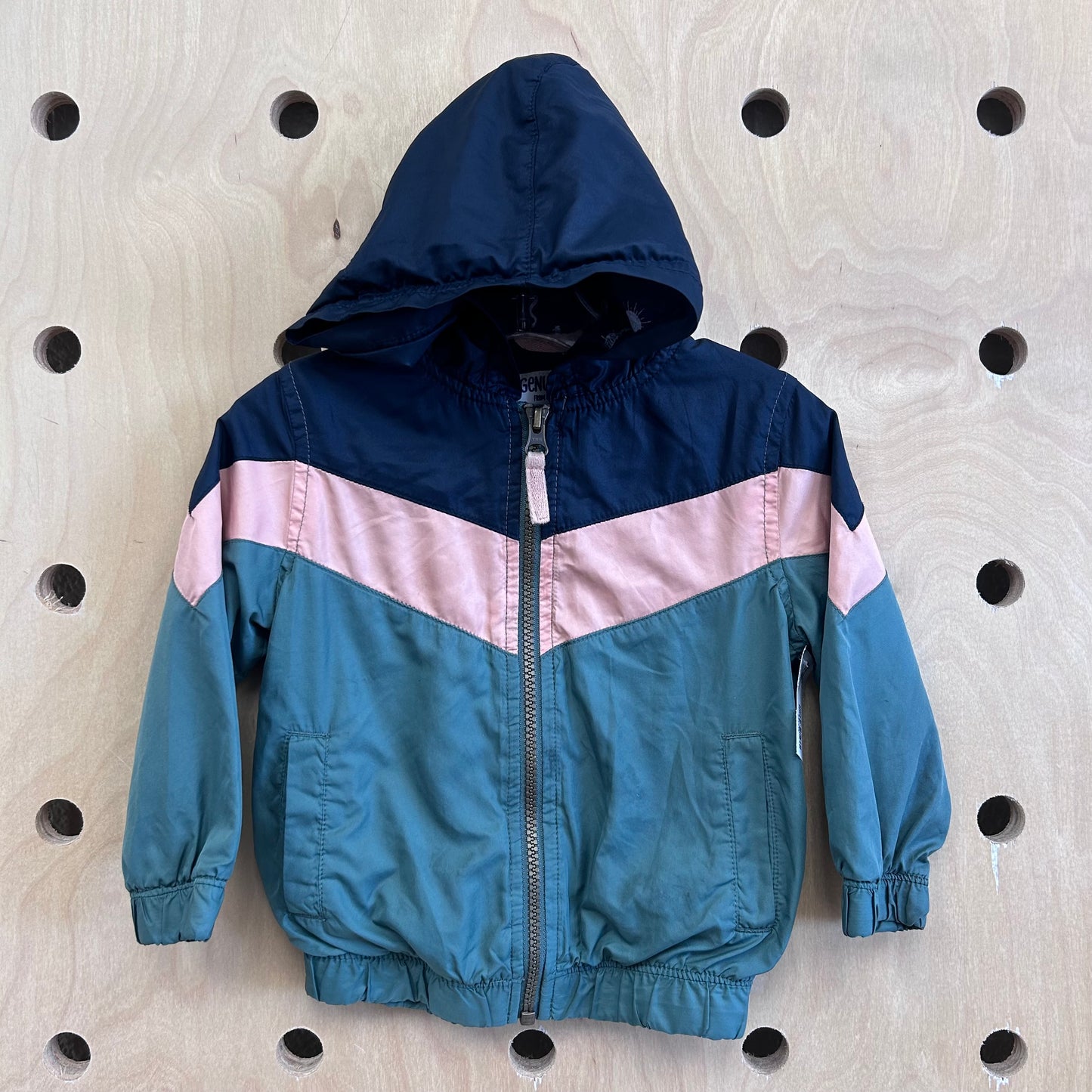 Blue, Teal & Pink Zip Hoodie