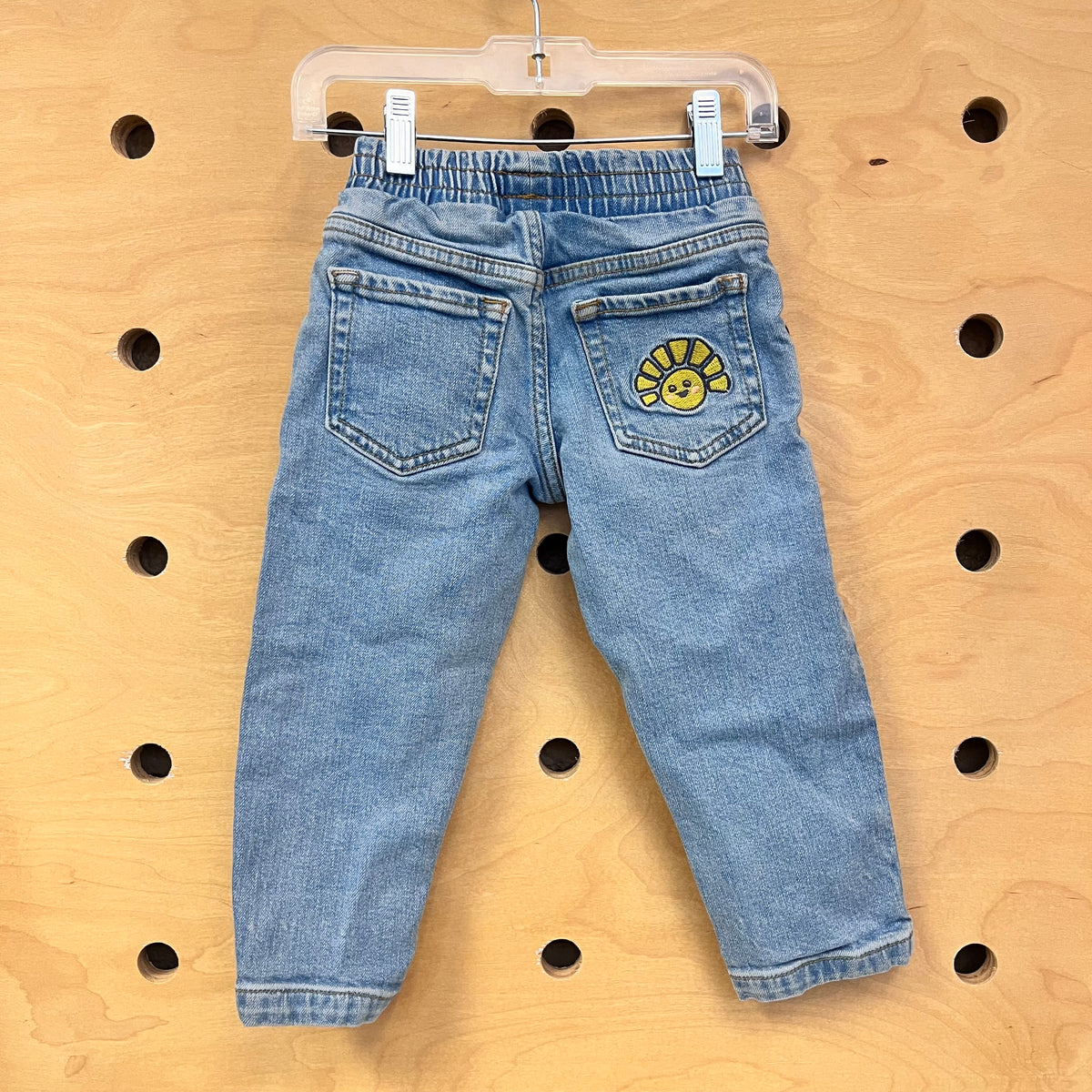 Embroidered Pull On Denim