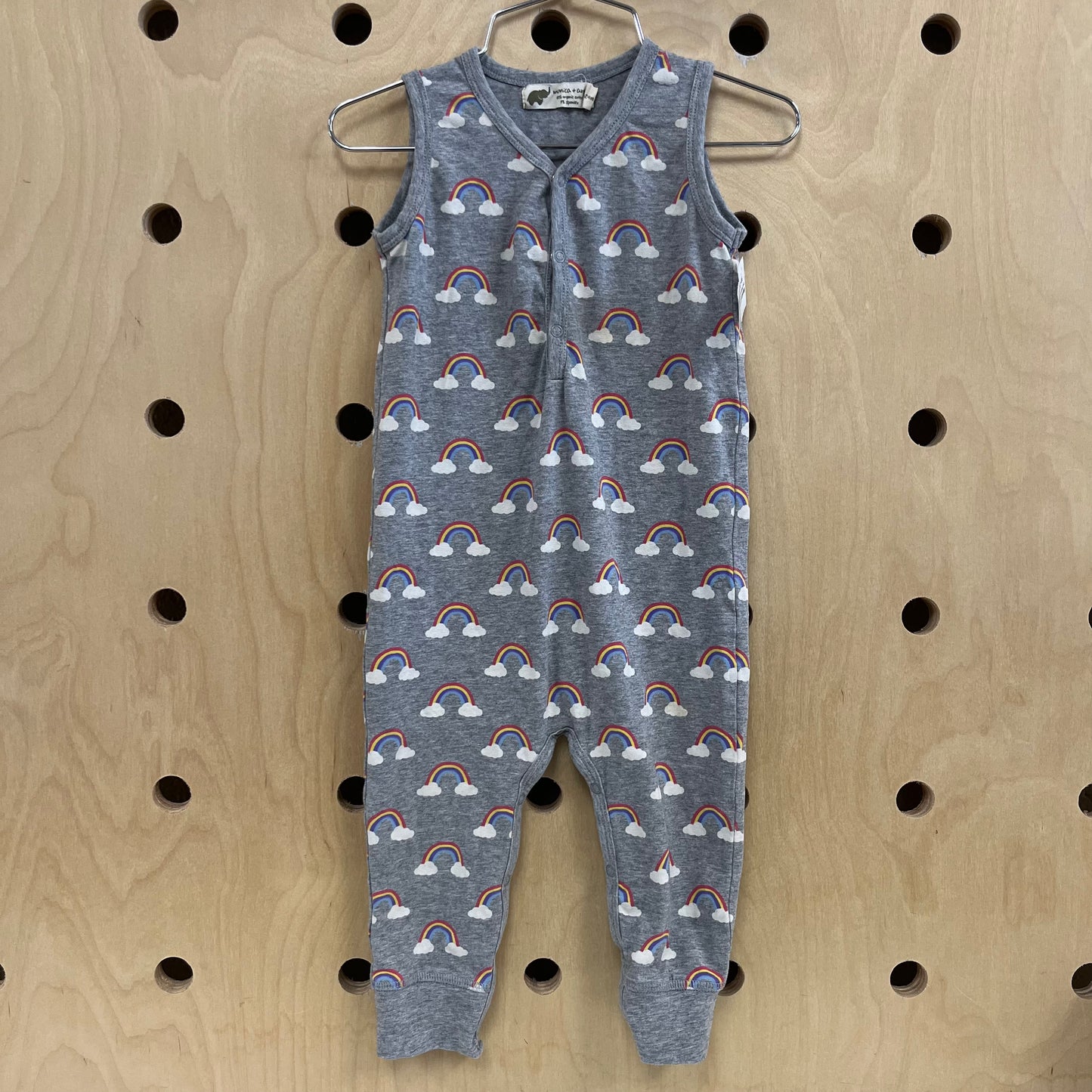 Grey Rainbows Romper