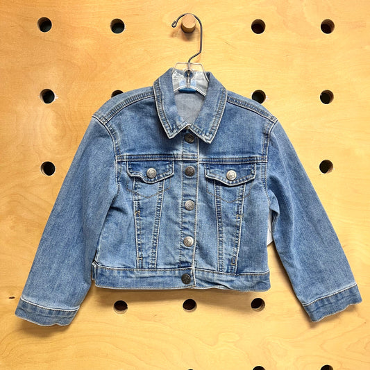 Denim Floral/Butterfly Snap Jacket