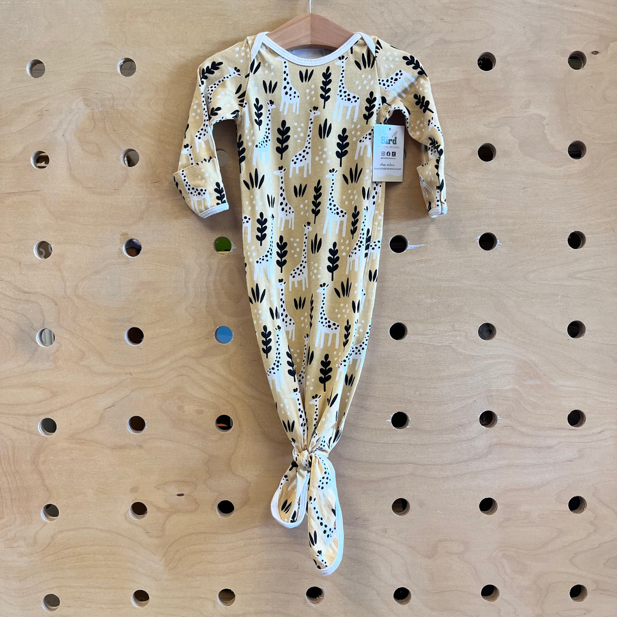 Organic Yellow Giraffe Knotted Gown