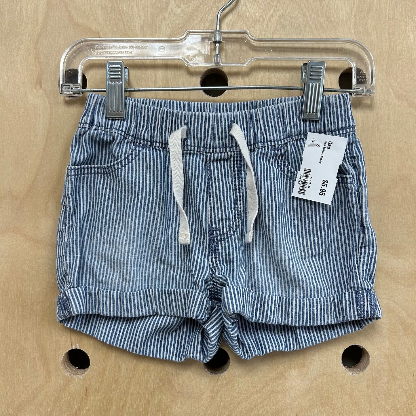 Blue Striped Shorts