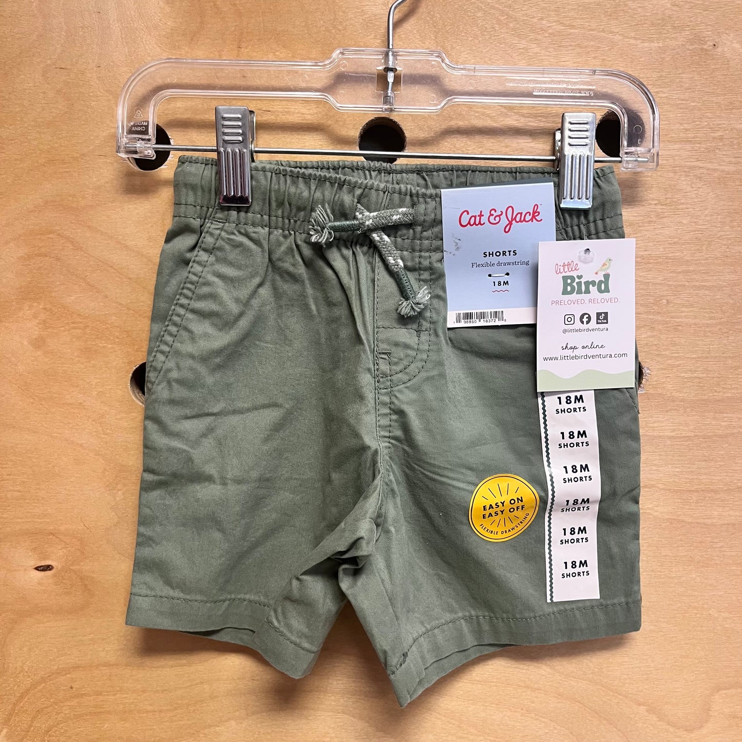 Green Drawstring Shorts NEW!