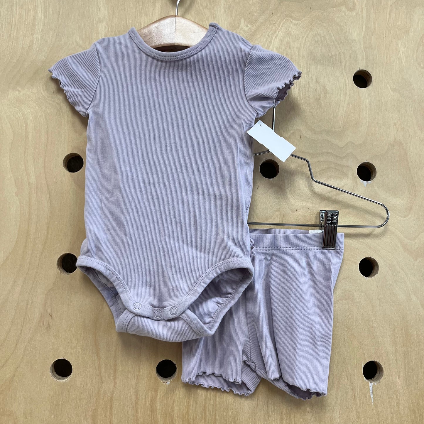 Lavender Shorts & Bodysuit Set