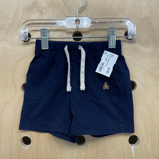 Organic Navy Drawstring Shorts