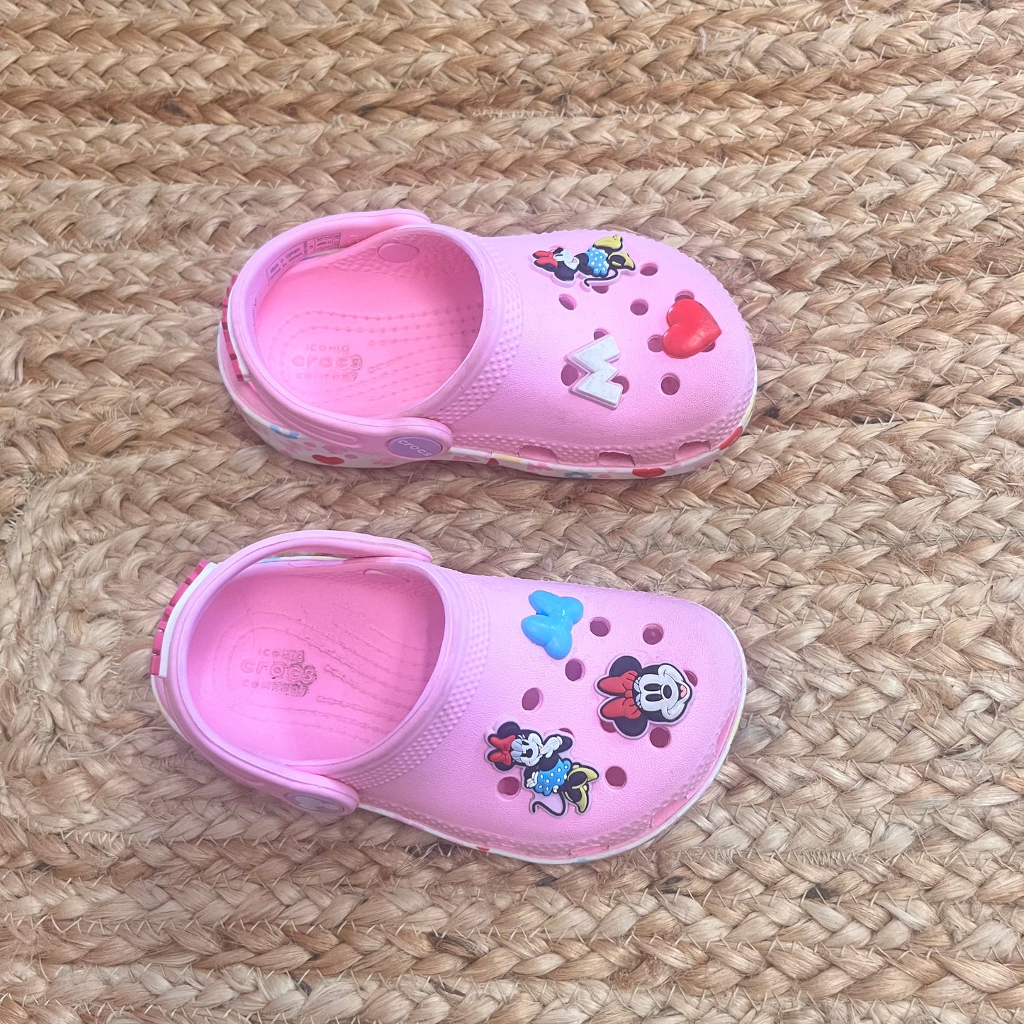 Pink Minnie Mouse & Charms Clogs