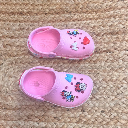 Pink Minnie Mouse & Charms Clogs