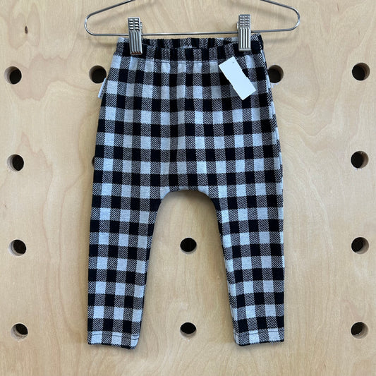Grey+Black Checkered Knit Pants