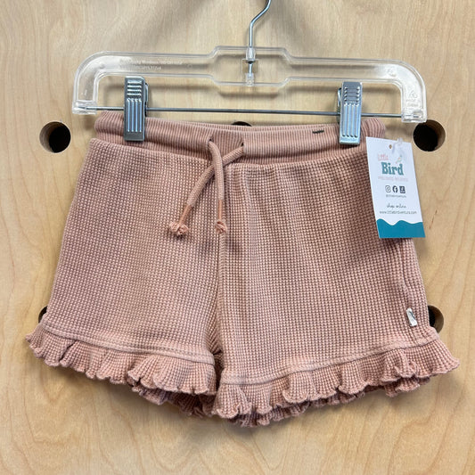Organic Blush Pink Waffle Knit Shorts