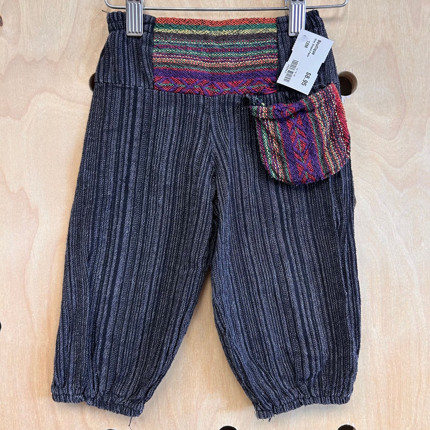 Grey Striped Pants